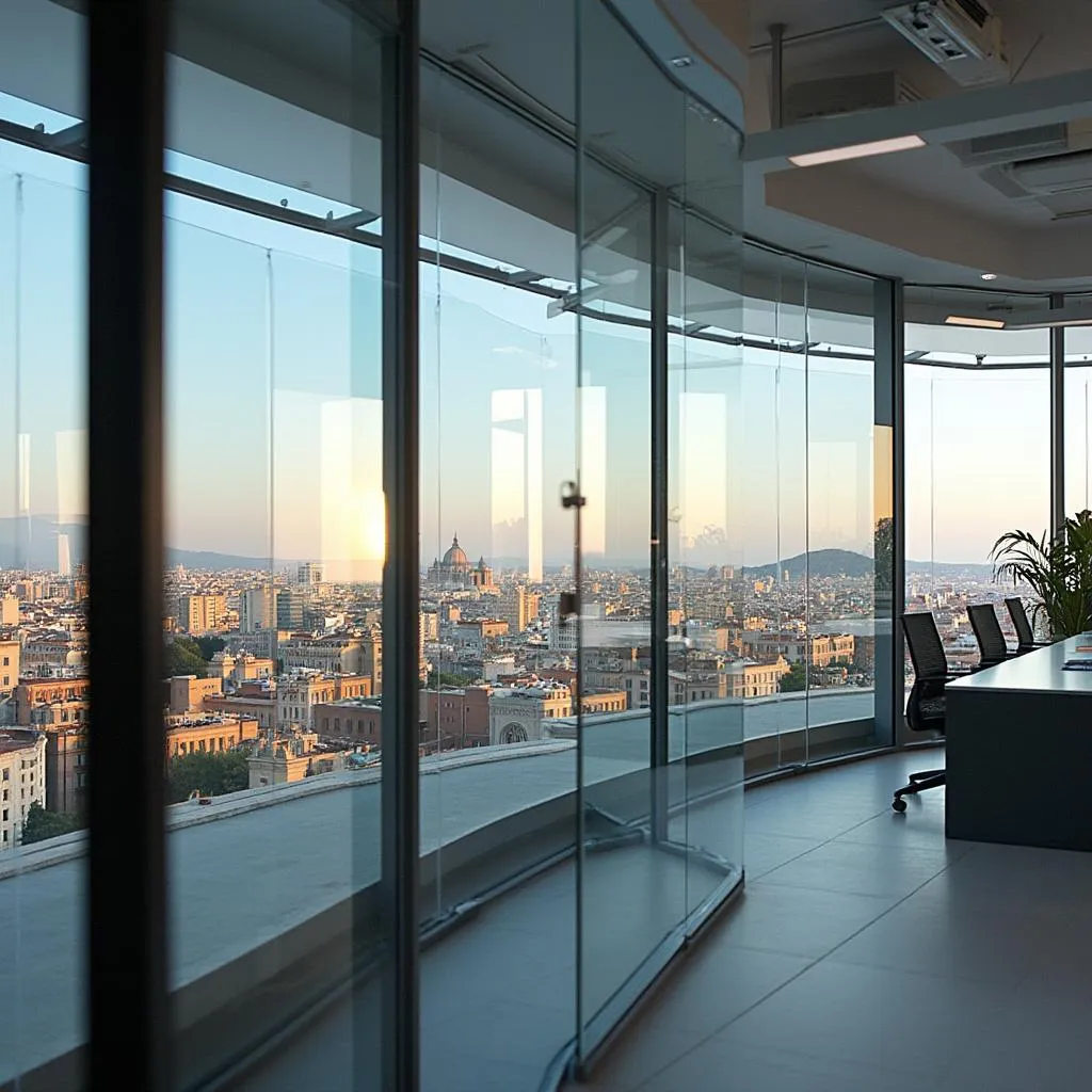Oficina de Barcelona con vistas a la ciudad